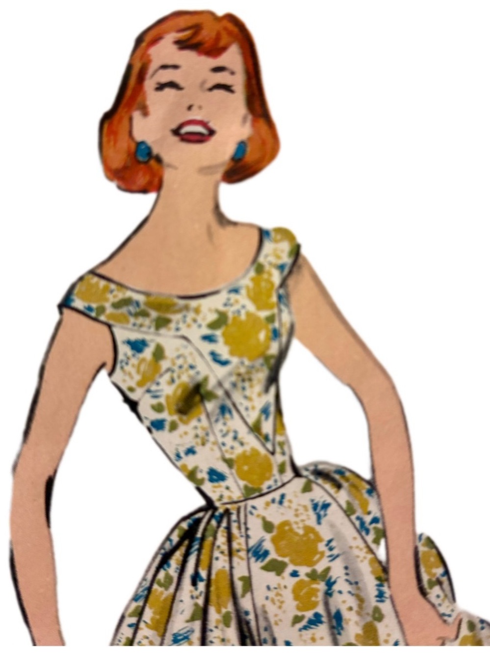 Vintage Advance Sewing Pattern for Dress with bodice seaming